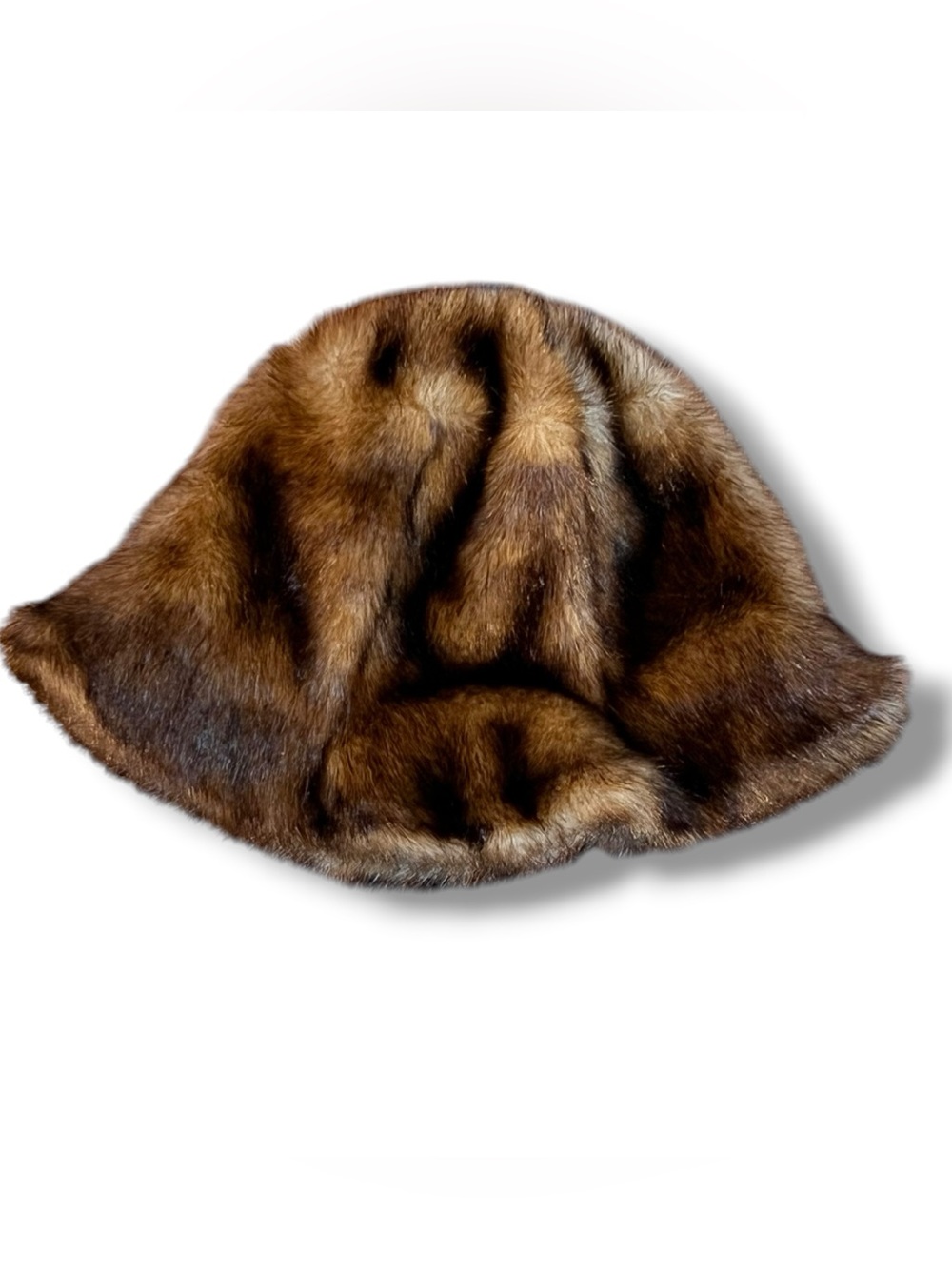 Dennis by Dennis Basso Black Faux Fur Hat Minimalist Quiet Luxury Winter Cap S/M